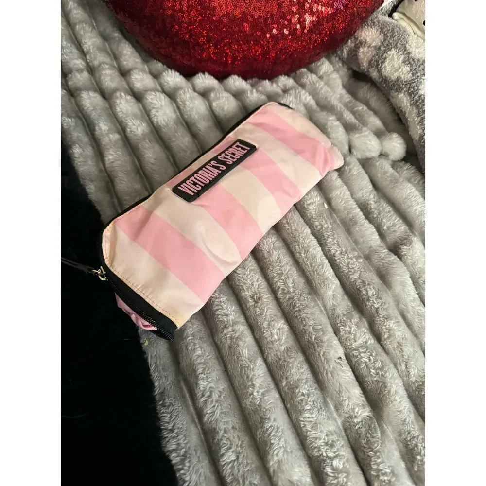 Victorias secret packable tote shopper signature stripe